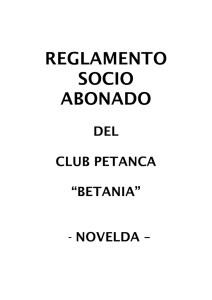 reglamento socio abonado - Club de Petanca Betania Novelda