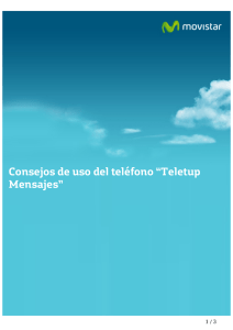 Consejos de uso del teléfono “Teletup Mensajes”
