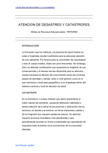 ATENCION DE DESASTRES Y CATASTROFES