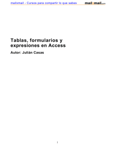 Tablas, formularios y expresiones en Access