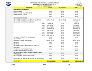 CONCEPTO INICIAL DEL EJERCICIO TOTAL PATRIMONIO