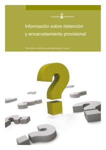 Información sobre detención y encarcelamiento