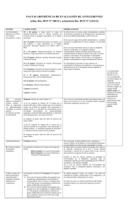 PAUTAS ARITMÉTICAS DE EVALUACIÓN DE ANTECEDENTES