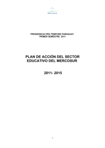 Plan de acción del Sector Educativo del Mercosur 2011-2015