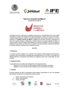 Convocatoria Iniciativa Jóvenes por México