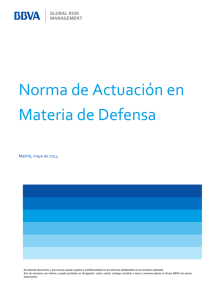 Norma de Actuación en Materia de Defensa