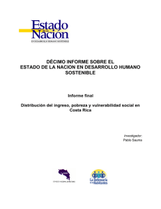 décimo informe sobre el estado de la nacion en desarrollo humano