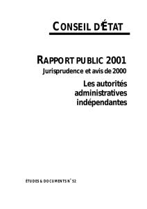 rapport public du Conseil d`Etat de 2001