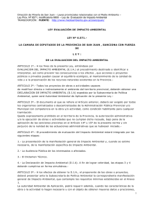 Ley Prov. Nº 6571, modificatoria 6800 – Ley de Evaluación de