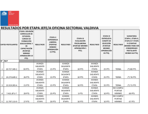 Resultados por etapa Concurso 3° Nivel