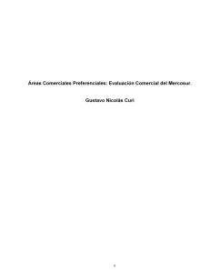 Áreas Comerciales Preferenciales: Evaluación Comercial del