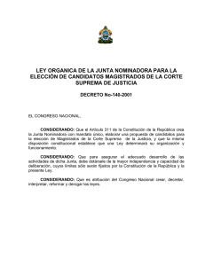 Ley Orgánica de la Junta Nominadora para la Elección de