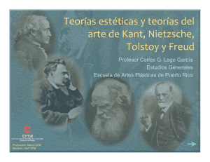 Teorías estéticas y teorías del arte de Kant,Nietzsche,Tolstoy