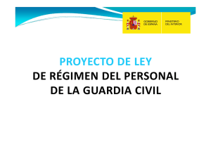 proyecto de ley de régimen del personal de la guardia civil