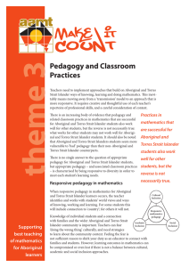 Pedagogy and Classroom Practices