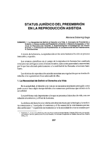 status jurídico del¡preembrión en la reproducción asistida