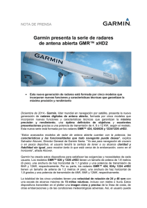 Garmin presenta la serie de radares de antena abierta GMR™ xHD2