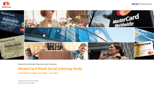 MasterCard Retail Social Listening Study