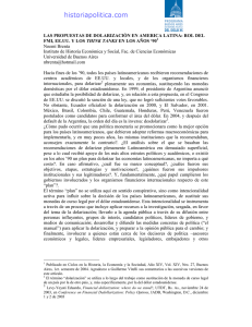 LAS PROPUESTAS DE DOLARIZACIÓN EN AMERICA LATINA