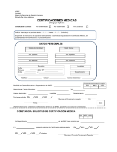 certificaciones médicas