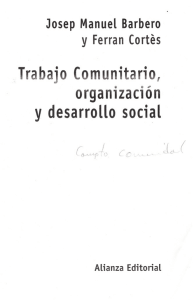 Page 1 Josep Manuel Barbero y Ferran Cortés Trabajo Comunitario