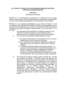 Ley para el Control de Entidades Paraestatales del