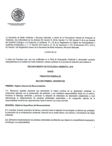 Convocatoria Pública para obtener el Reconocimiento de