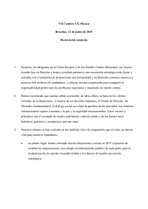 VII Cumbre UE-México Bruselas, 12 de junio de 2015 Declaración