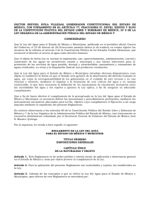 Reglamento de la Ley del Agua del Estado de México