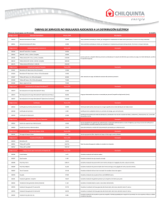 tarifas de servicios no regulados asociados a la distribución eléctrica