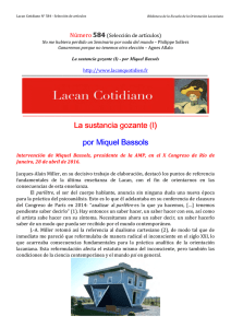 La sustancia gozante - Escuela de la Orientación Lacaniana