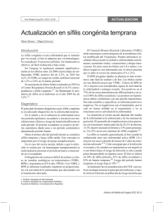 Actualizaci&oacute;n en s&iacute;filis cong&eacute;nita temprana