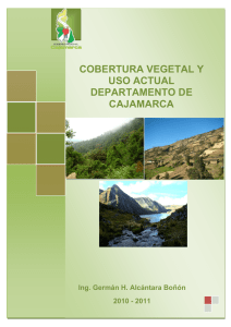 cobertura vegetal y uso actual departamento de cajamarca
