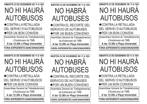 NO HABRÁ AUTOBUSES NO HI HAURÀ