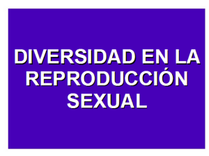 Presentación 2. Diversidad reproducción sexual