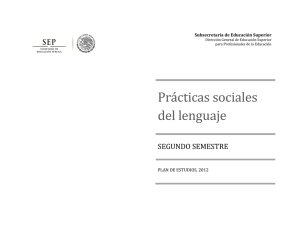 Prácticas sociales del lenguaje - Dgespe