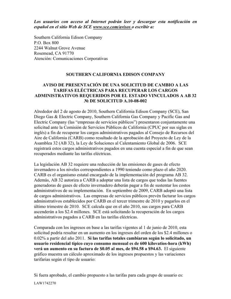 Southern California Gas Company Southern California Gas Company