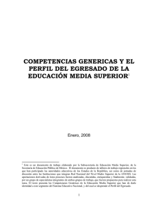Competencias Genéricas y el perfil del Egresado de la Educación