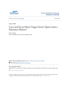 Love and Sex in Mario Vargas Llosa`s `Quien