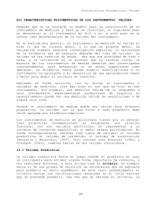 xii caracteristicas psicometricas de los instrumentos: validez.