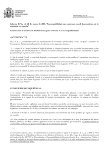 Informe 41/12, de 21 de marzo de 2014, “Incompatibilidad para