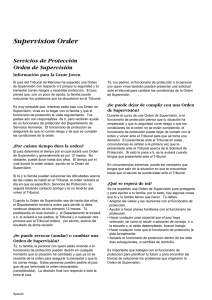 Spanish - Supervision Order, Information for Young People