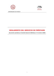 reglamento del servicio de préstamo