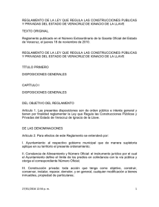 reglamento de la ley que regula las construcciones publicas y