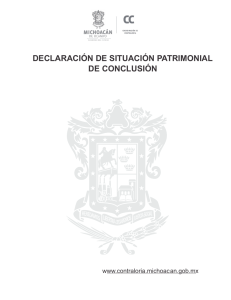 DECLARACIÓN DE SITUACIÓN PATRIMONIAL DE CONCLUSIÓN
