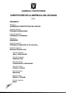 Constitución de la República - Asamblea Nacional del Ecuador