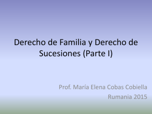 Derecho de Familia y Derecho de Sucesiones