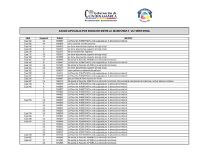 CASOS ESPECIALES POR RESOLVER ENTRE LA SECRETARIA Y