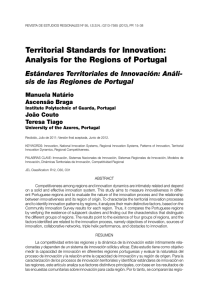 Territorial Standards for Innovation: Analysis for the Regions of