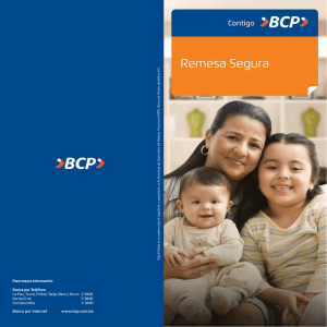 biptico remesa segura - Banco de Crédito BCP